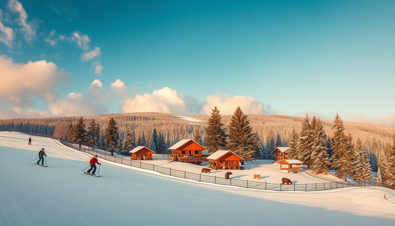 Orsa Grönklitt: Bärenpark und Ski im Winter